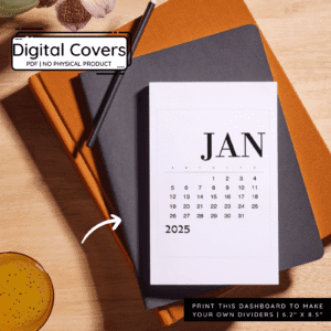 2025 Monthly Dividers Printable