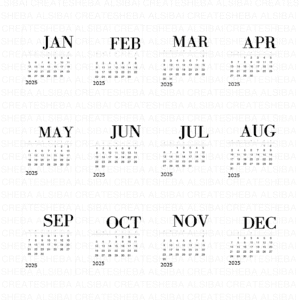 2025 Monthly Dividers Printable