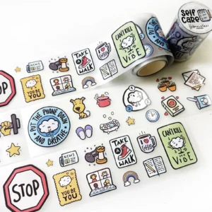 Self Care Kiss-Cut PET Tape detail